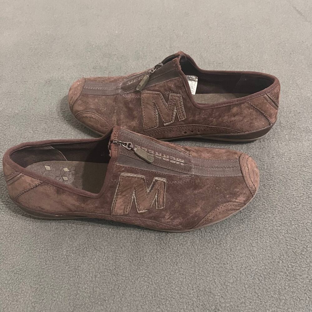 Merrell Arabesque Shoes Womens Size 8.5 Brown Leather Zip Granola Outdoor Cabin